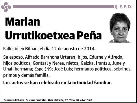 URRUTIKOETXEA PEÑA,MARIAN