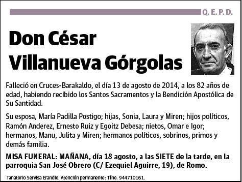 VILLANUEVA GORGOLAS,CESAR