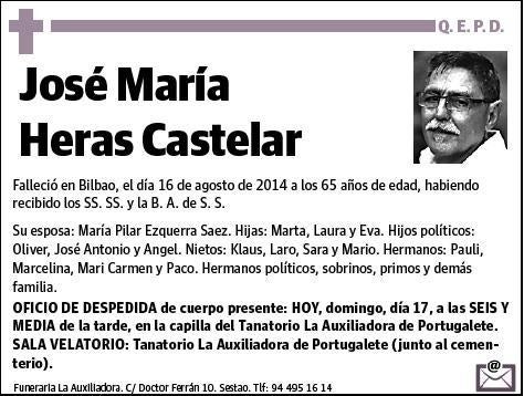 HERAS CASTELAR,JOSE MARIA