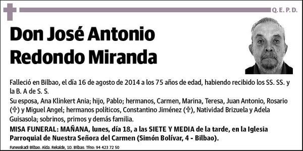 REDONDO MIRANDA,JOSE ANTONIO