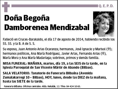 DAMBORENEA MENDIZABAL,BEGOÑA