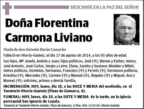 CARMONA LIVIANO,FLORENTINA