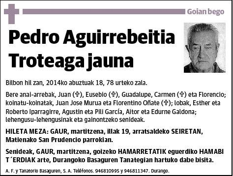 AGUIRREBEITIA TROTEAGA,PEDRO