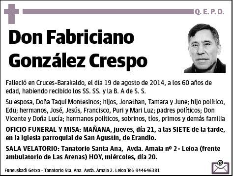 GONZALEZ CRESPO,FABRICIANO