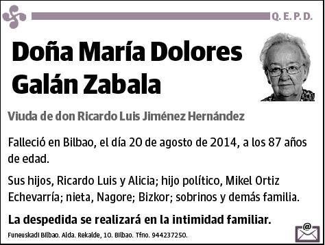 GALAN ZABALA,MARIA DOLORES