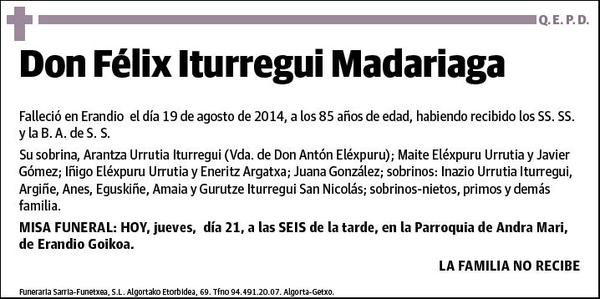 ITURREGUI MADARIAGA,FELIX