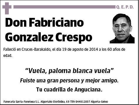 GONZALEZ CRESPO,FABRICIANO