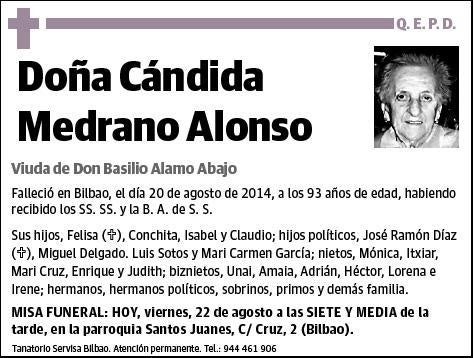 MEDRANO ALONSO,CANDIDA