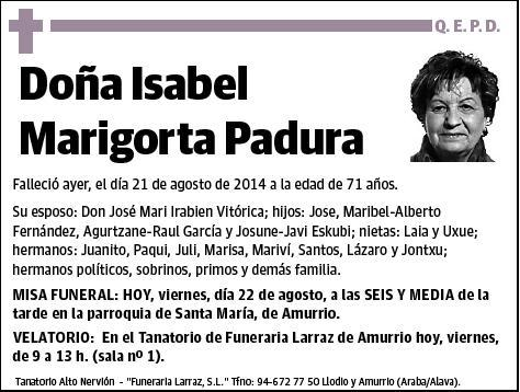 MARIGORTA PADURA,ISABEL