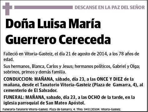 GUERRERO CERECEDA,LUISA MARIA