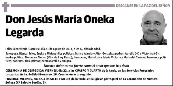 ONEKA LEGARDA,JESUS MARIA