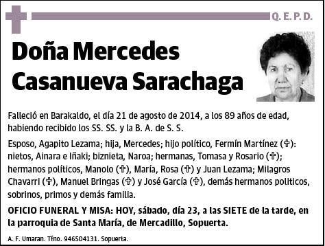 CASANUEVA SARACHAGA,MERCEDES