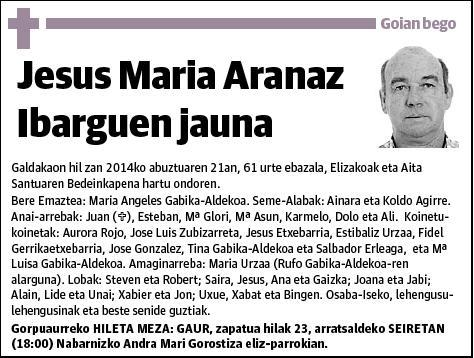 ARANAZ IBARGUEN,JESUS MARIA