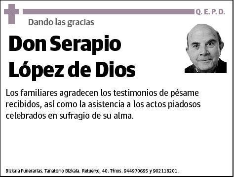 LOPEZ DE DIOS,SERAPIO