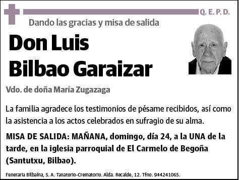 BILBAO GARAIZAR,LUIS