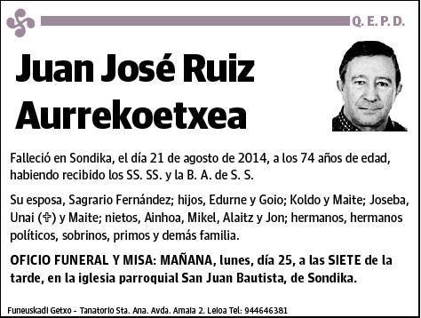 RUIZ AURREKOETXEA,JUAN JOSE