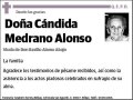 MEDRANO ALONSO,CANDIDA