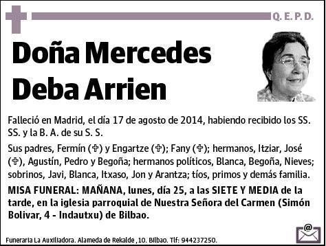 DEBA ARRIEN,MERCEDES