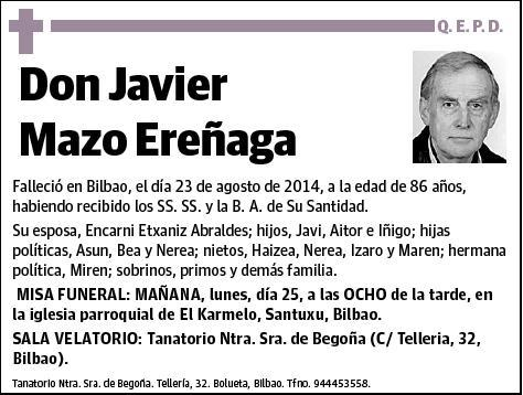 MAZO EREÑAGA,JAVIER