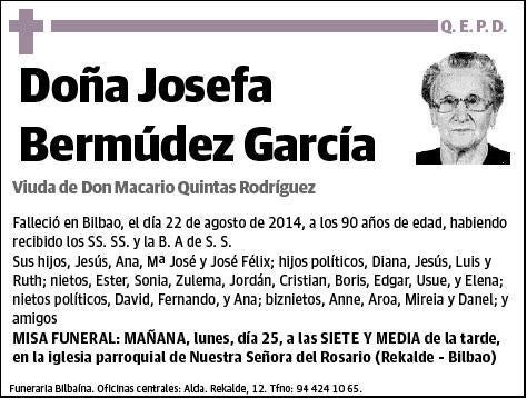 BERMUDEZ GARCIA,JOSEFA