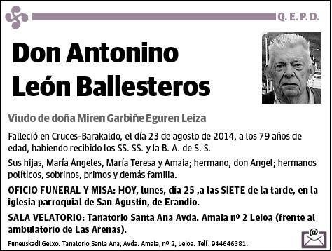 LEON BALLESTEROS,ANTONINO