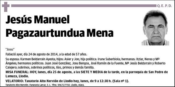 PAGAZAURTUNDUA MENA,JESUS MANUEL