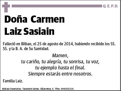 LAIZ SASIAIN,CARMEN