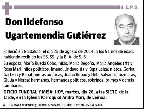 UGARTEMENDIA GUTIERREZ,ILDEFONSO