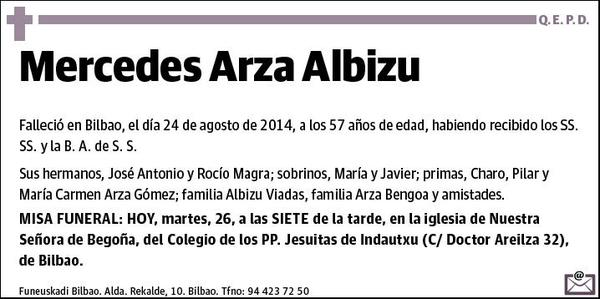 ARZA ALBIZU,MERCEDES