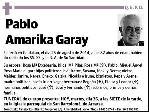 AMARIKA GARAY,PABLO