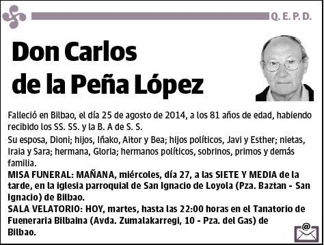 DE LA PEÑA LOPEZ,CARLOS