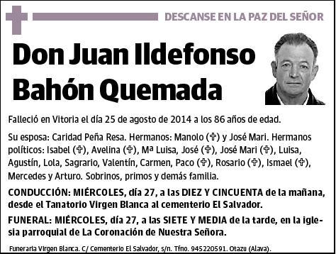 BAHON QUEMADA,JUAN ILDEFONSO