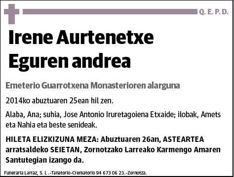 AURTENETXE EGUREN,IRENE