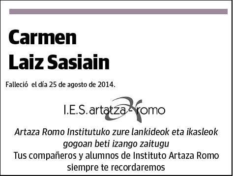 LAIZ SASIAIN,CARMEN