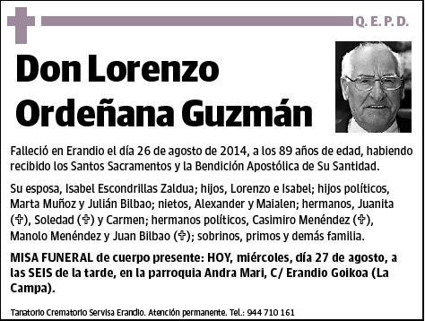 ORDEÑANA GUZMAN,LORENZO