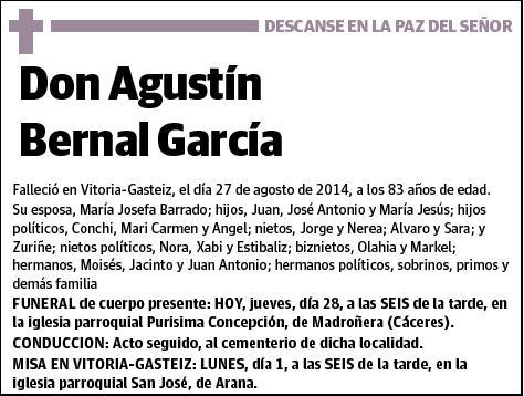 BERNAL GARCIA,AGUSTIN