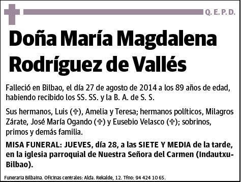 RODRIGUEZ DE VALLES,MARIA MAGDALENA