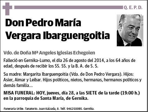 VERGARA IBARGUENGOITIA,PEDRO MARIA