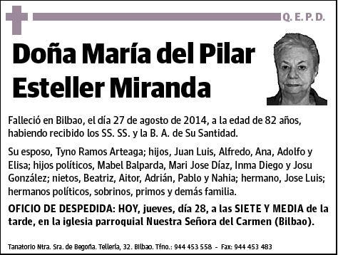 ESTELLER MIRANDA,MARIA DEL PILAR