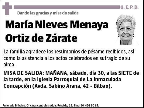 MENAYA ORTIZ DE ZÁRATE,MARIÁ NIEVES