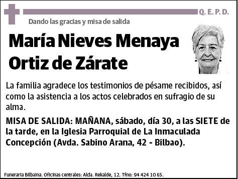 MENAYA ORTIZ DE ZÁRATE,MARIÁ NIEVES