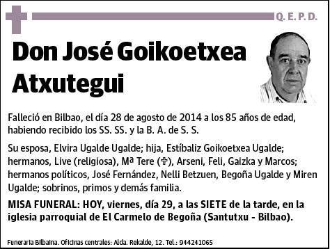 GOIKOETXEA ATXUTEGUI,JOSE