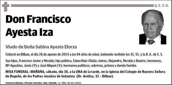 AYESTA IZA,FRANCISCO