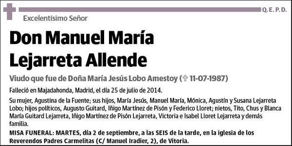 LEJARRETA ALLENDE,MANUEL MARÍA