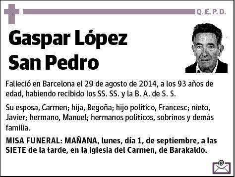 LÓPEZ SAN PEDRO,GASPAR