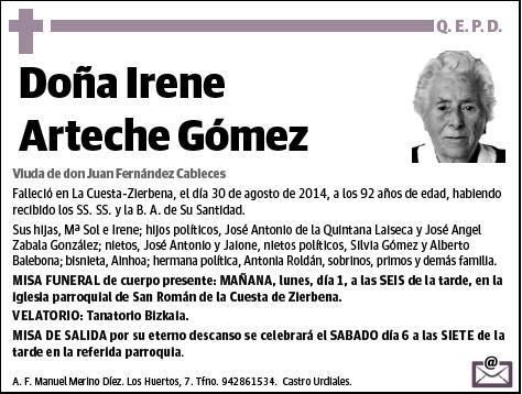 ARTECHE GOMEZ,IRENE