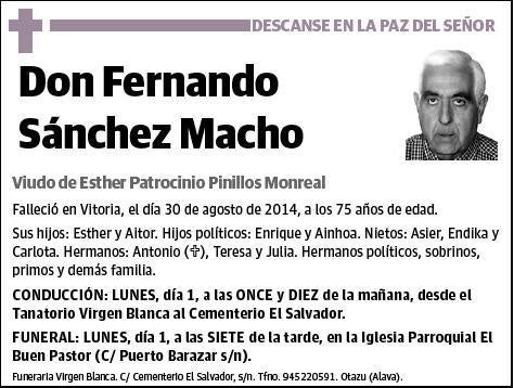 SANCHEZ MACHO,FERNANDO