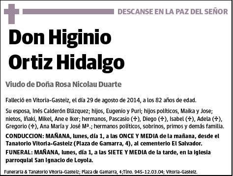 ORTIZ HIDALGO,HIGINIO