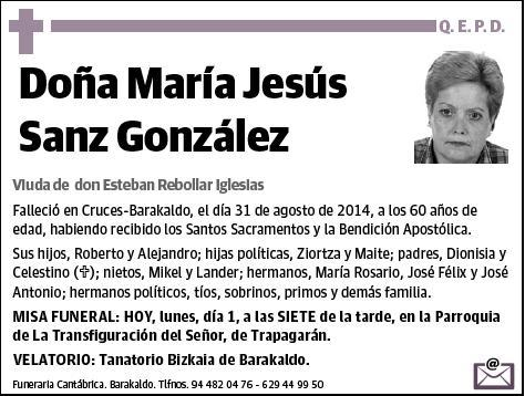 SANZ GONZALEZ,MARIA JESUS