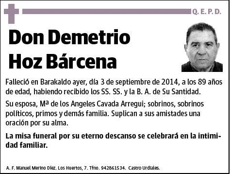 HOZ BARCENA,DEMETRIO